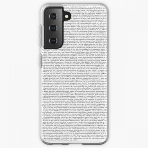 The Office pilot episode script (us) Samsung Galaxy Soft Case RB1801 product Offical The Office Merch
