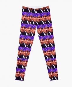 Prison Mike Funny Office Michael Scott Repeat Pattern  Leggings RB1801 product Offical The Office Merch