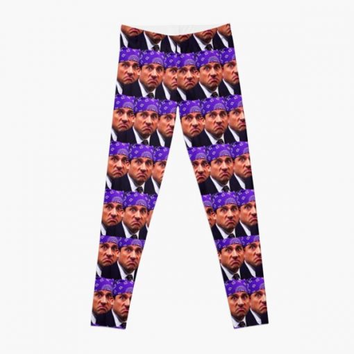 Prison Mike Funny Office Michael Scott Repeat Pattern  Leggings RB1801 product Offical The Office Merch