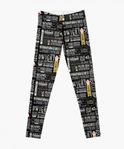 The Wise Words of Dwight Schrute (Dark Tee) Leggings RB1801 product Offical The Office Merch