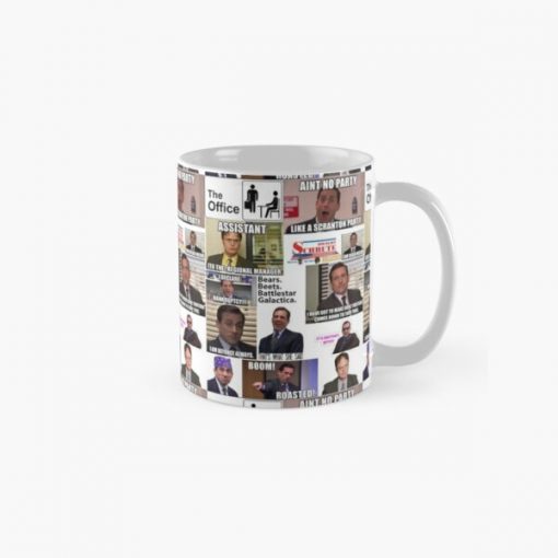 The Office US Montage, Dwighst Schute, Michael Scott, Gifts, Collage Classic Mug RB1801 product Offical The Office Merch