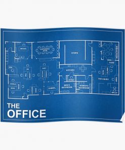 The Office Blue Print  Poster RB1801 product Offical The Office Merch