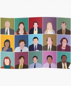 The Faces of The Office Poster RB1801 product Offical The Office Merch