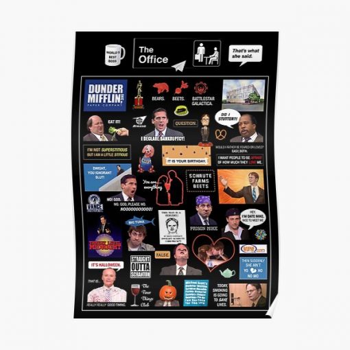 The Office US Montage Poster RB1801 product Offical The Office Merch