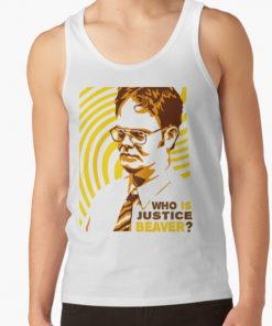 The Office Dwight Schrute - Who Is Justice Beaver? Tank Top RB1801 product Offical The Office Merch
