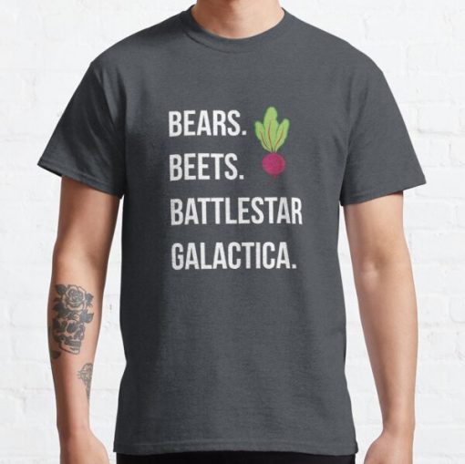 Bears. Beets. Battlestar Galactica. - The Office Classic T-Shirt RB1801 product Offical The Office Merch