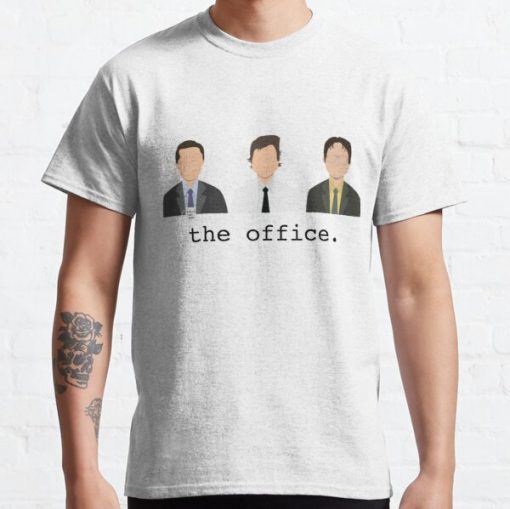 Jim, Dwight, Michael- The Office Classic T-Shirt RB1801 product Offical The Office Merch