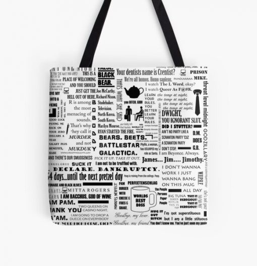 The Office Quotes Graphic All Over Print Tote Bag RB1801 product Offical The Office Merch