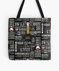 The Wise Words of Dwight Schrute (Dark Tee) All Over Print Tote Bag RB1801 product Offical The Office Merch