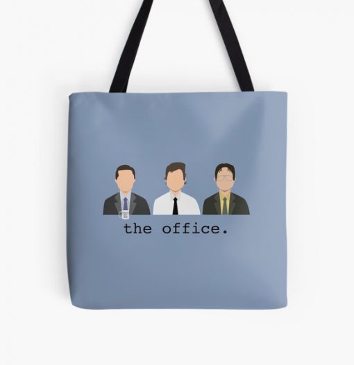Jim, Dwight, Michael- The Office All Over Print Tote Bag RB1801 product Offical The Office Merch