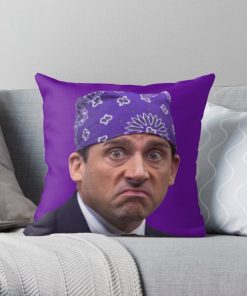 prison mike Throw Pillow RB1801 product Offical The Office Merch