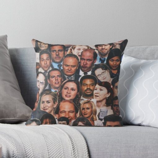 The Office Collage  Throw Pillow RB1801 product Offical The Office Merch