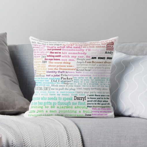 The Office Quotes Throw Pillow RB1801 product Offical The Office Merch