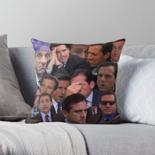 The Office Set Throw Pillow RB1801 product Offical The Office Merch