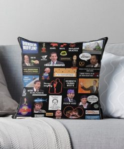 The Office US Montage Throw Pillow RB1801 product Offical The Office Merch