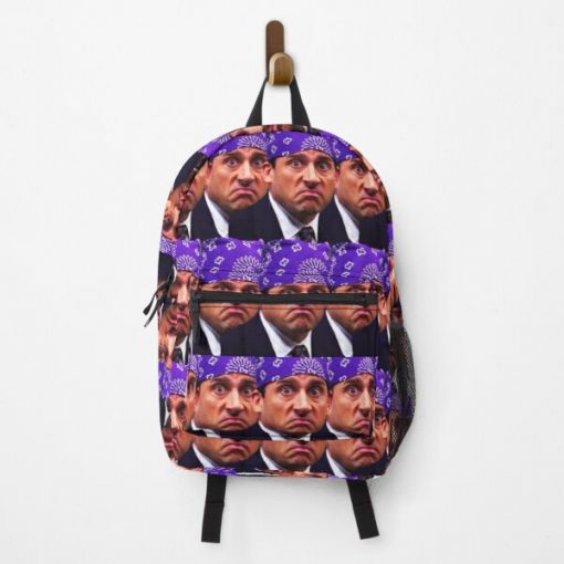 Prison Mike Funny Office Michael Scott Repeat Pattern  Backpack RB1801 product Offical The Office Merch