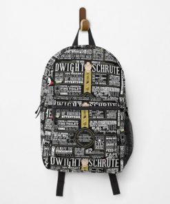 The Wise Words of Dwight Schrute (Dark Tee) Backpack RB1801 product Offical The Office Merch