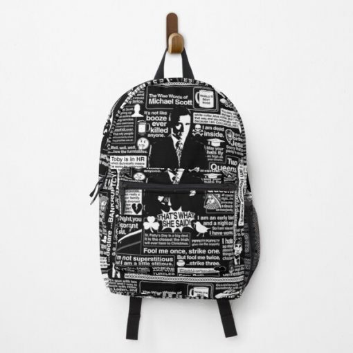 The Wise Words of Michael Scott Backpack RB1801 product Offical The Office Merch