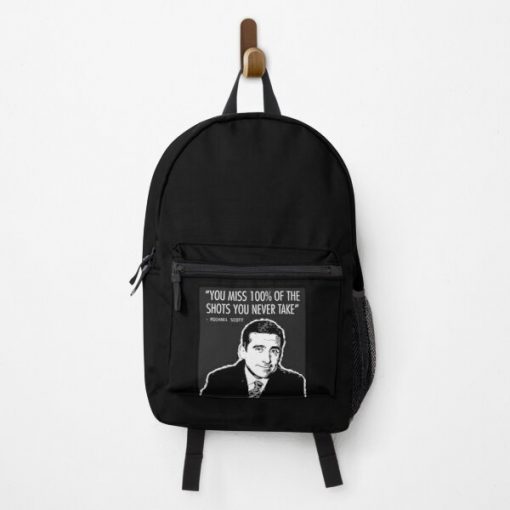 the office you miss 100% of the shots you never take Backpack RB1801 product Offical The Office Merch