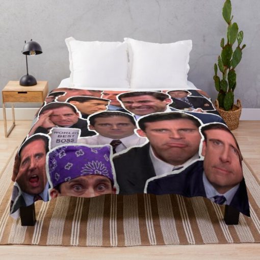 Michael Scott - The Office Collage Throw Blanket RB1801 product Offical The Office Merch