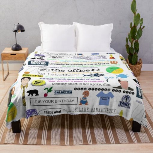 The office collage Throw Blanket RB1801 product Offical The Office Merch