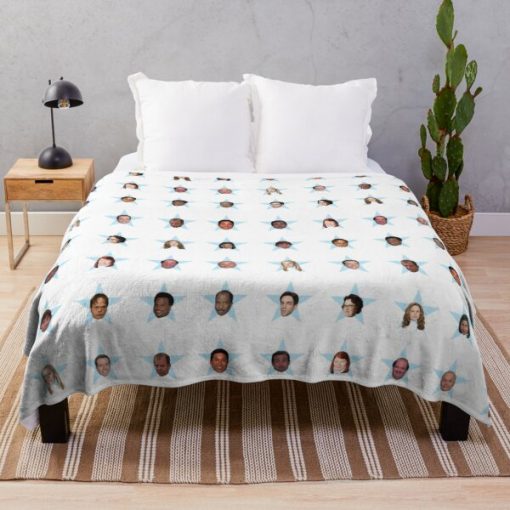 The Office Cast Star Stickers Throw Blanket RB1801 product Offical The Office Merch