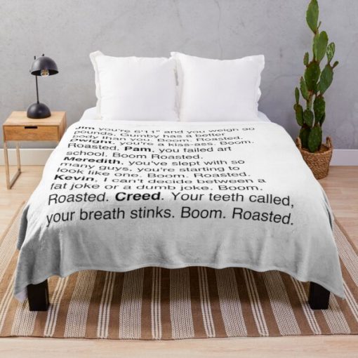 Boom Roasted - The Office Throw Blanket RB1801 product Offical The Office Merch