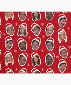 The Office Christmas Party Character Motif Print - Christmas 2021 Cast Funny Quotes Meme Fan Art Joke Gift Present Decorations Apparel Wrapping Paper Mug Sticker Socks Pillow Mug T-Shirt Sweater Jigsaw Puzzle RB1801 product Offical The Office Merch