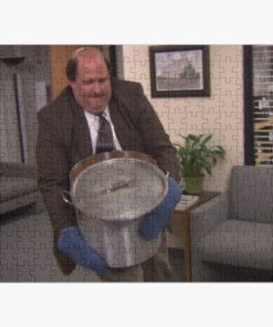 Kevin Malone Holding the Chili Jigsaw Puzzle RB1801 product Offical The Office Merch