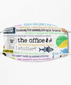 The office collage Flat Mask RB1801 product Offical The Office Merch