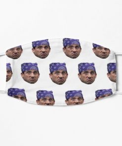 Prison Mike from The Office Pattern Flat Mask RB1801 product Offical The Office Merch