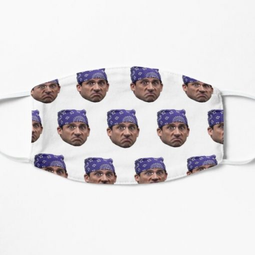 Prison Mike from The Office Pattern Flat Mask RB1801 product Offical The Office Merch