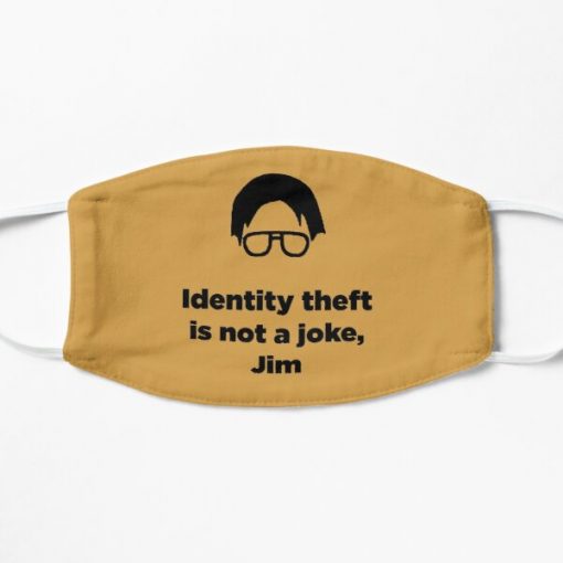 The Office Identity Theft is Not a Joke Jim Flat Mask RB1801 product Offical The Office Merch