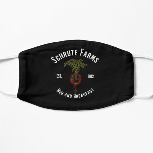 The Office Schrute Farms Bed and Breakfast Dwight Schrute Flat Mask RB1801 product Offical The Office Merch