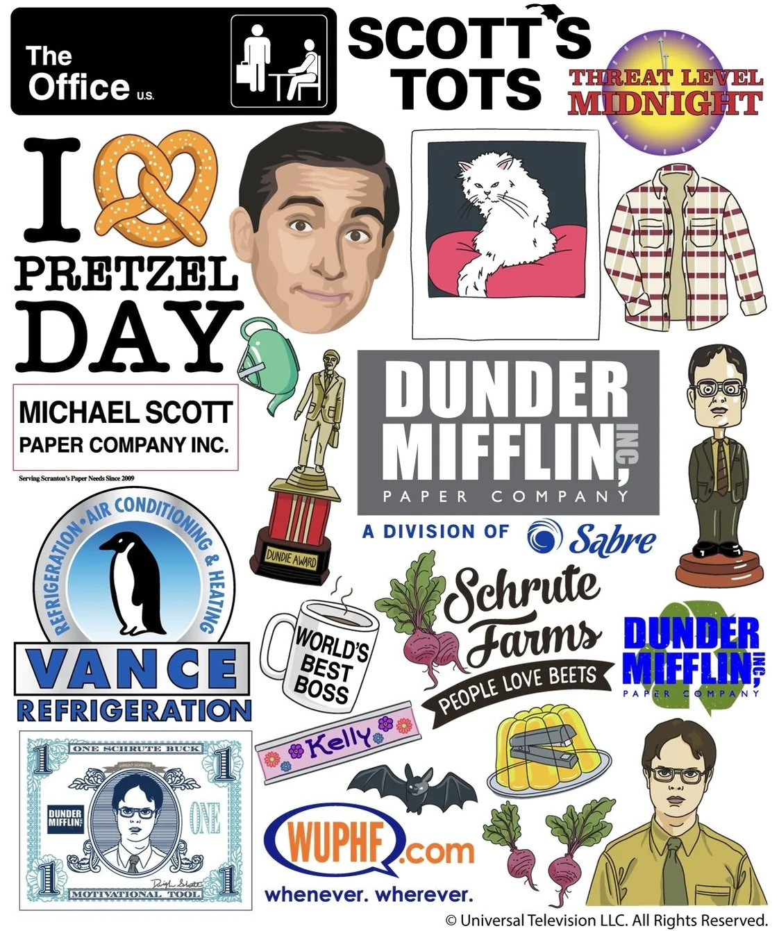 The Office TV Show Merchandise Funny Gift Set, 6PCS The Office Party  Decorations, Dunder Mifflin Memorabilia Inspired By The Office, Michael